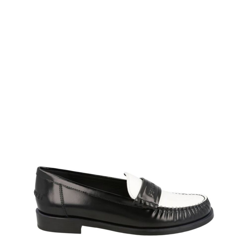 Ferragamo Irina Leather Loafers Color Block Womens